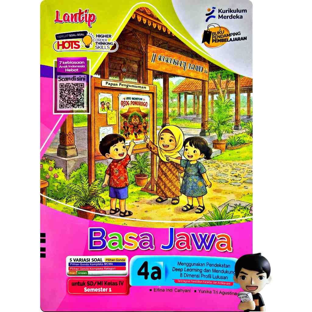 BUKU LKS BAHASA JAWA SD KELAS 4 SEMESTER1 2026-2027 KURIKULUM MERDEKA Deep Learning KURMER | LANTIP 