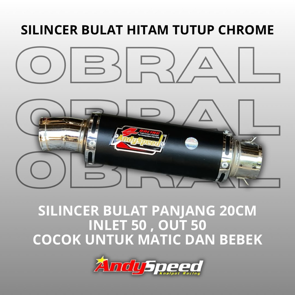 OBRAL SILINCER KNALPOT BEBEK MATIC SPORT ANDY SPEED