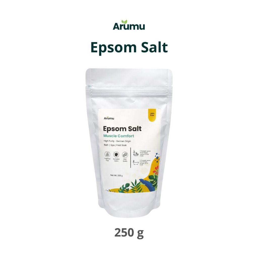 Epsom Salt - Bath Salt - Garam Epsom Premium - Epsom German - Garam Mandi Rendam Kaki - 250 gram