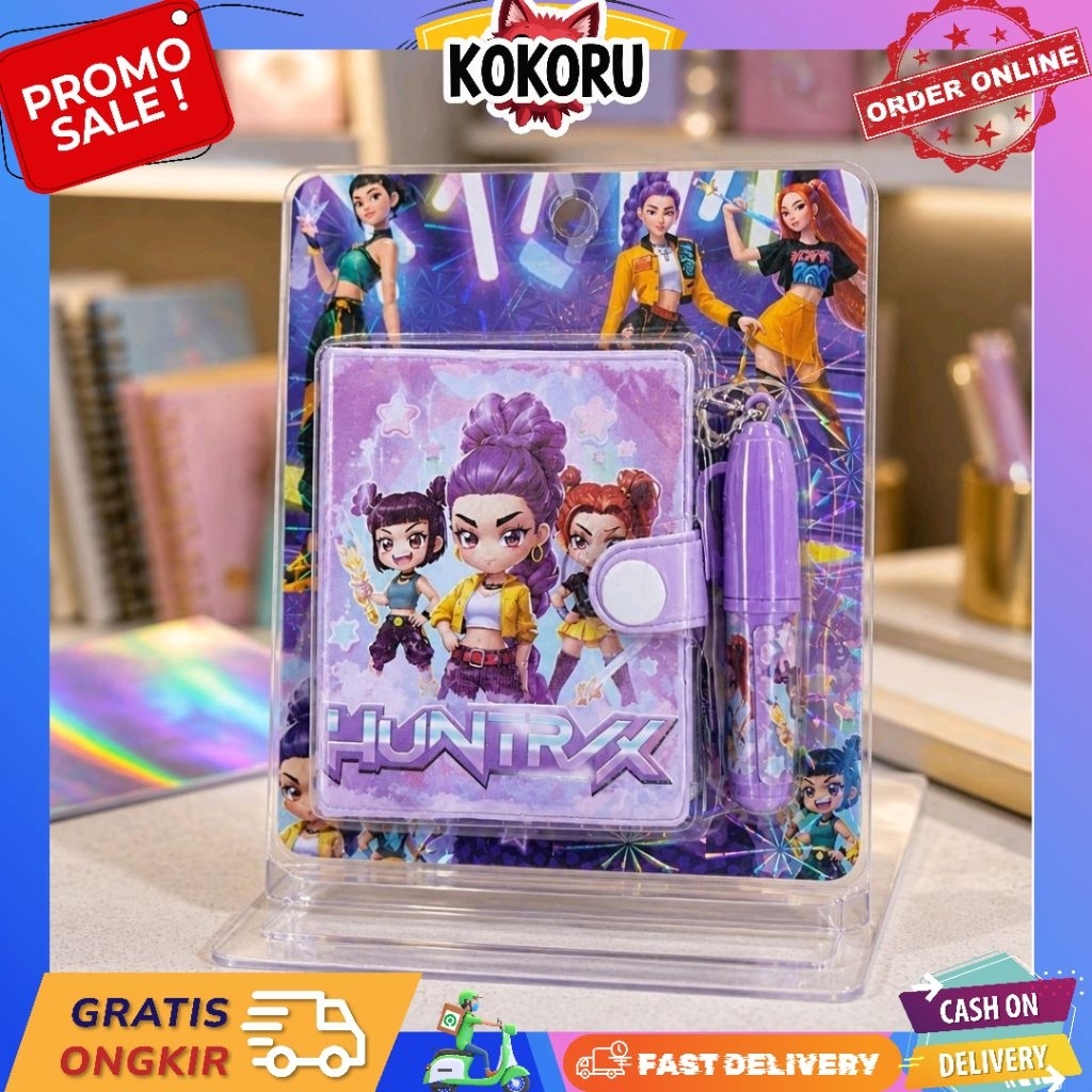 Damon Hunter Kpop Mini Notebook with Pen Student Notebook Mini isi 24 Lembar