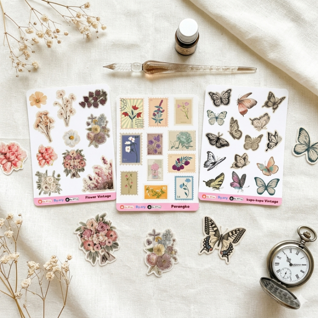 STICKER SCRAPBOOK KIT AESTHETIC | STICKER DECO JURNAL | STICKER DECORASI SCRAPBOOK