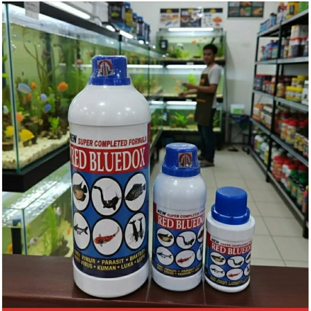 Redbluedox 1000Ml Obat Anti Bakteri Virus Jamur Parasit Kuman Untuk Ikan gurame Lele