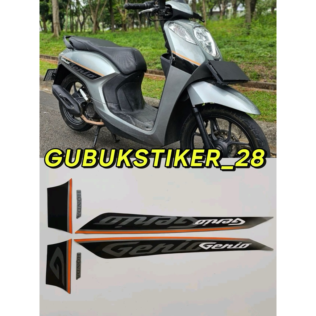 STRIPING STIKER MOTOR HONDA GENIO CBS ISS 2019 SILVER
