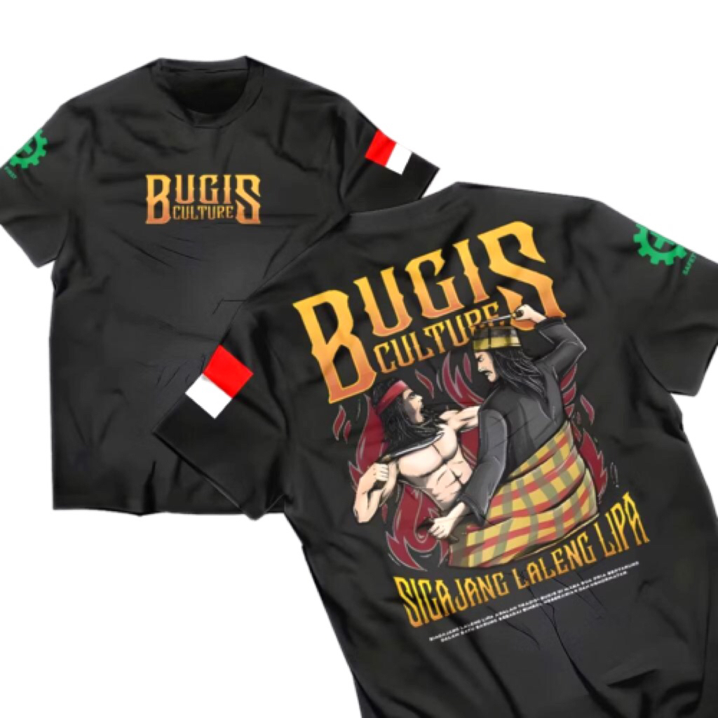 Kaos Bugis sigajang laleng lipa  / Baju Pria Wanita T-Shrit kaos adat bugis