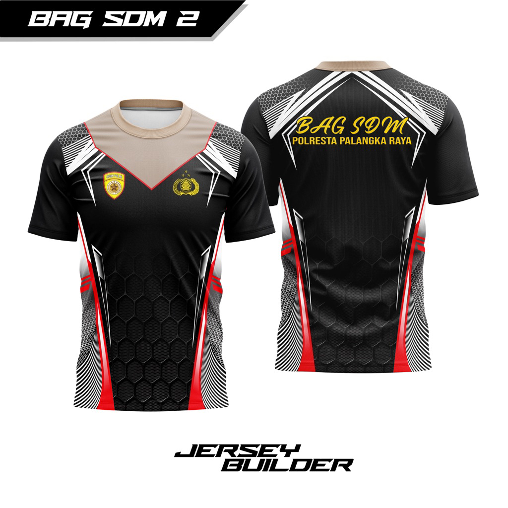 Kaos Jersey SDM POLRI POLRESTA PALANGKARAYA Fullprinting / Kaos dalam polisi SDM POLRI / jersey poli