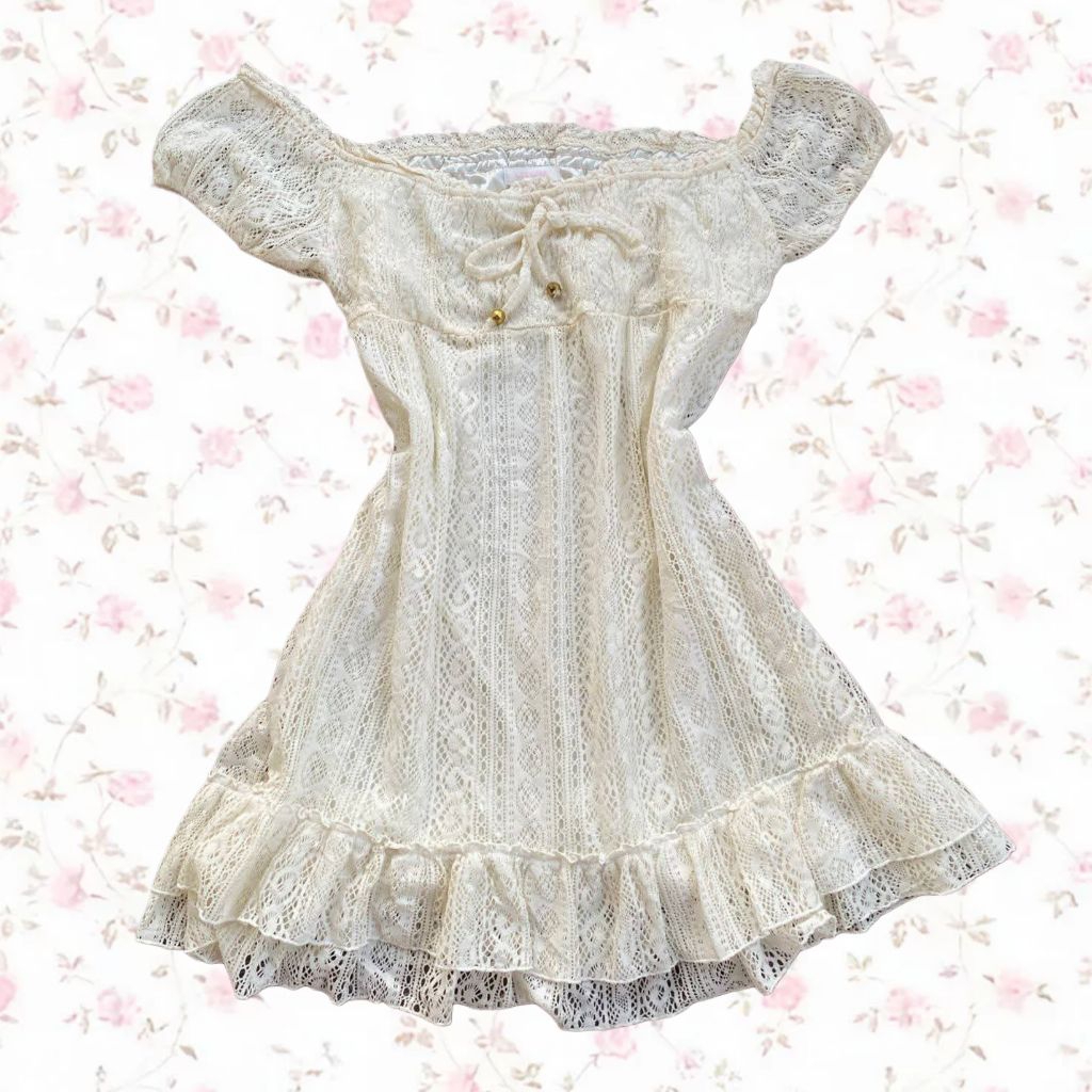 LIZLISA | ruffle cute kawaii sweet jiraikei gothic ryosangata Subcul morikei y2k babydoll white japa