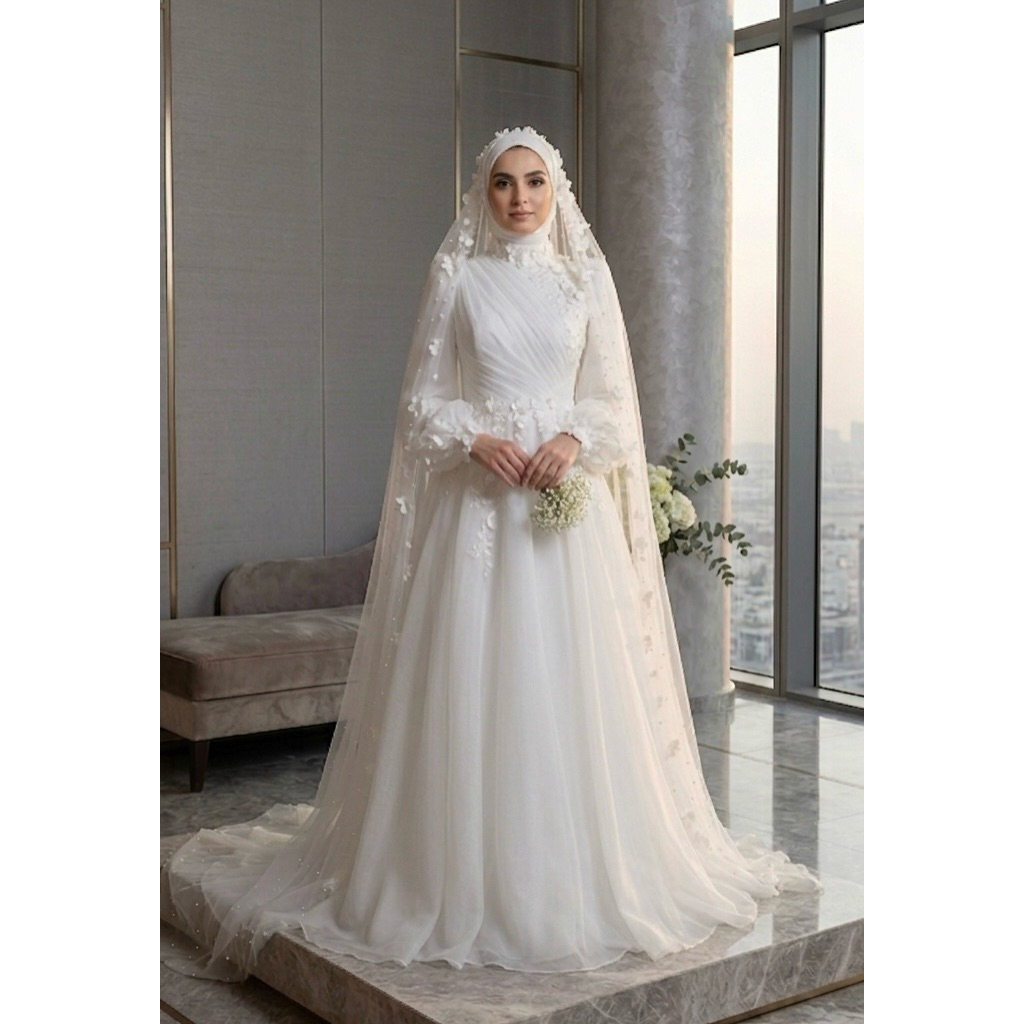 gaun pengantin malasyia melayu gaun akad gaun walimah gaun pemgantin syari wedding dress muslimah ga