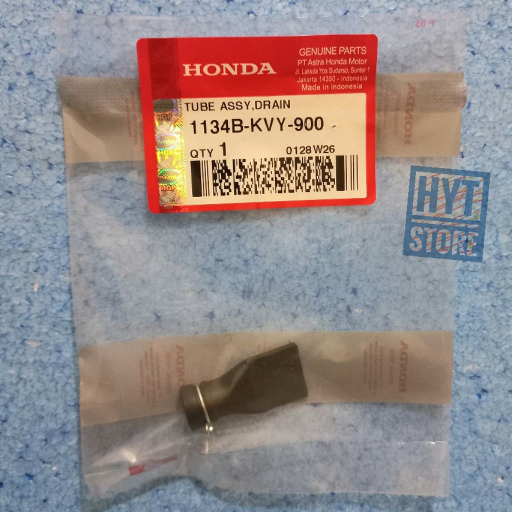 Tube Drain Assy 1134B-KVY-900 Karet Tutup Pipa Pembuangan Blok CVT Beat Genio Scoopy Spacy Vario 113