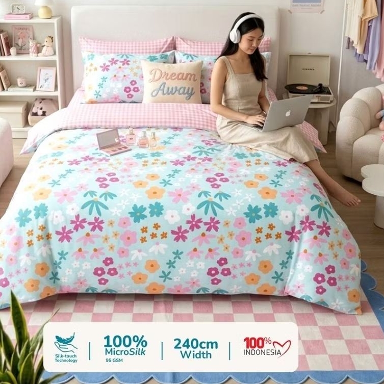 Bedcover Full Set Sprei Aesthetic Korea ||mikro disperse||