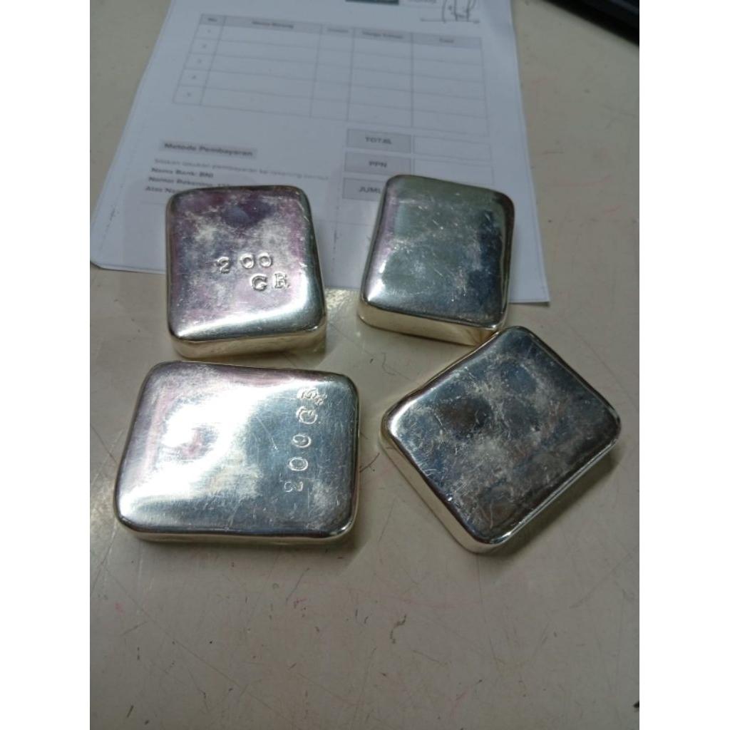 perak murni 99 persen batangan 100 gram