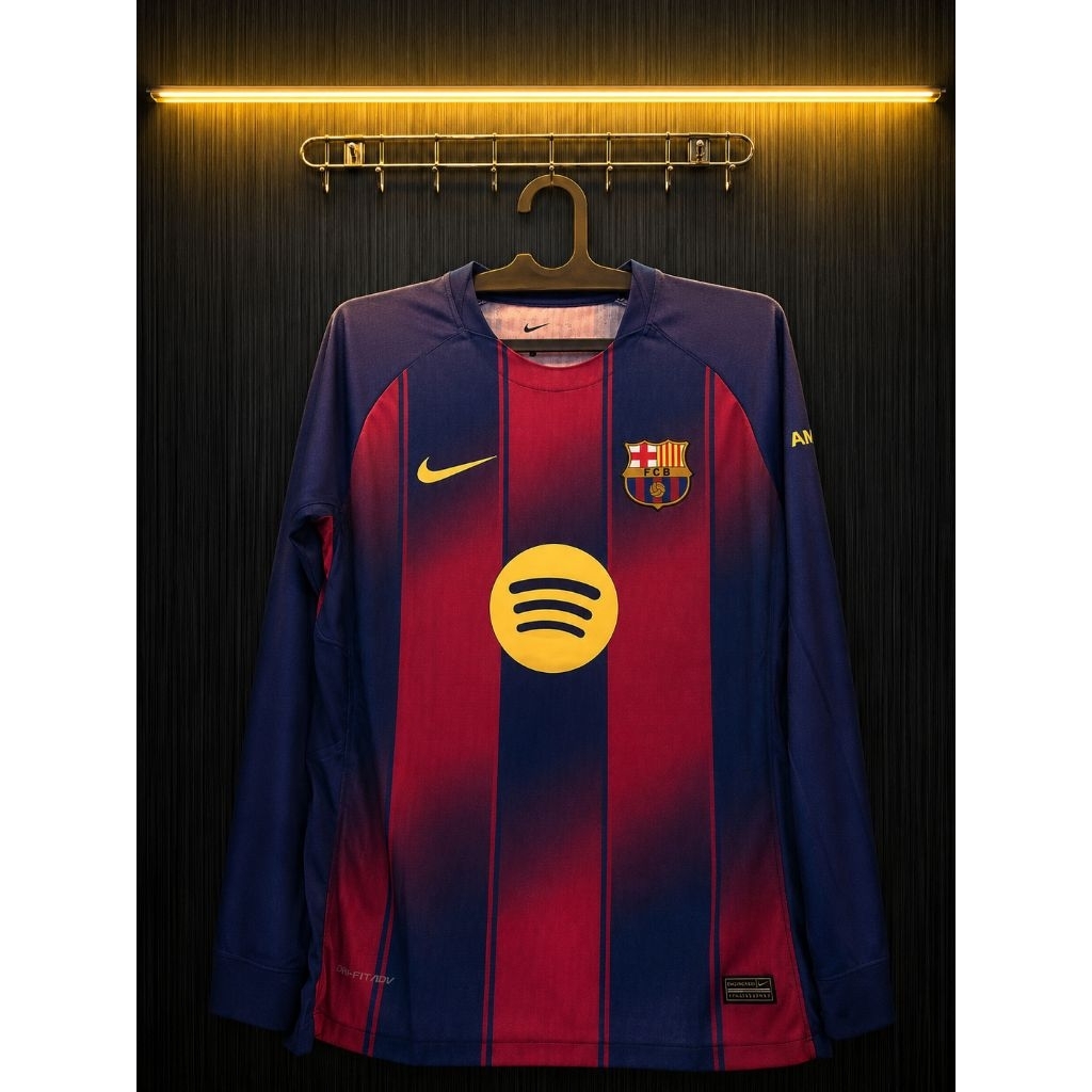 Jersey Barcelona home 2025/2026 longsleeve, player issue, size m. preloved no minus.