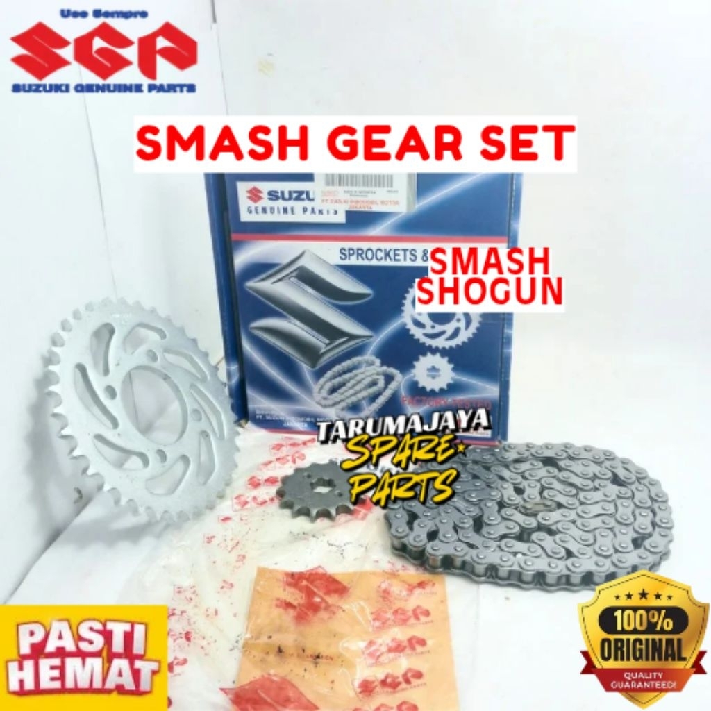 GEAR SET ORIGINAL SUZUKI KODE SMASH, GEAR SET SMASH, GEAR SET SHOGUN



