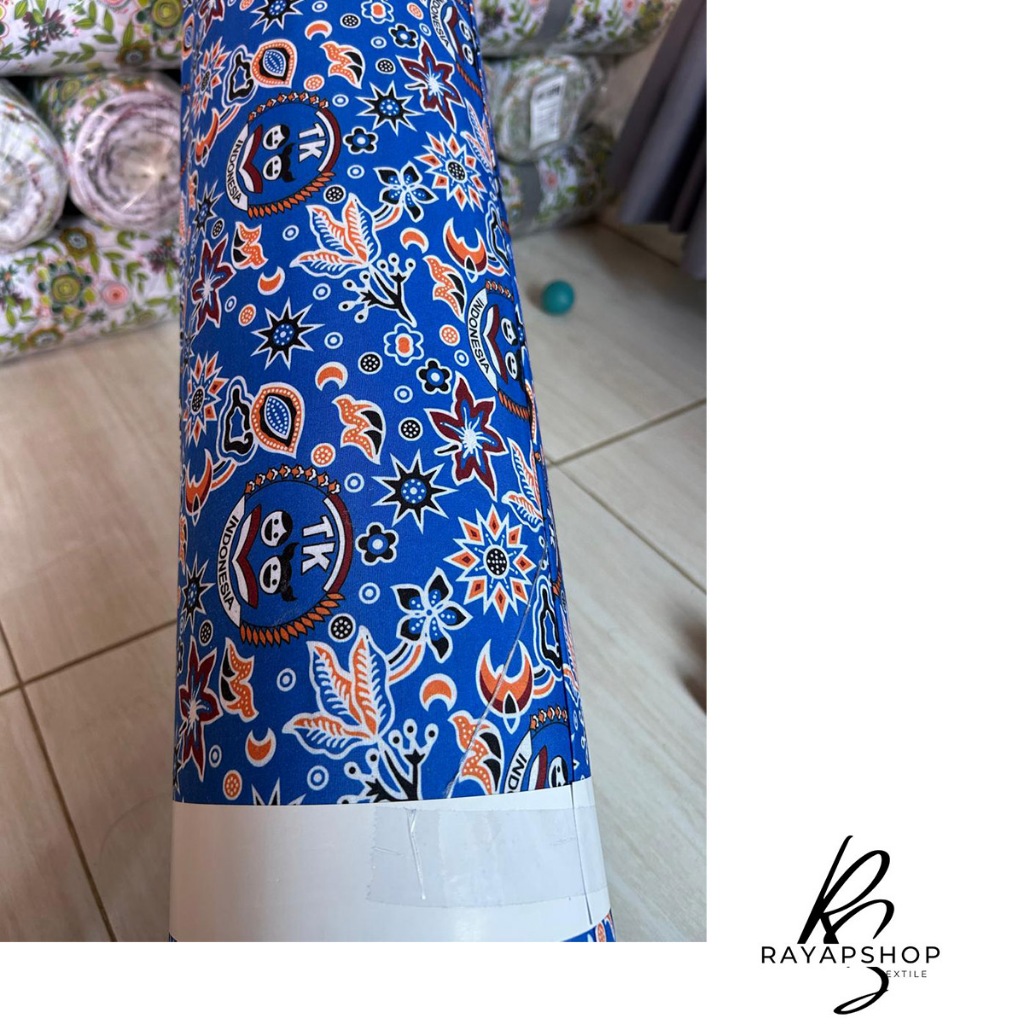 Kain Batik Gulungan 1 Roll Murah Seragam Sekolah Tk Nasional Bahan Polycotton Premium