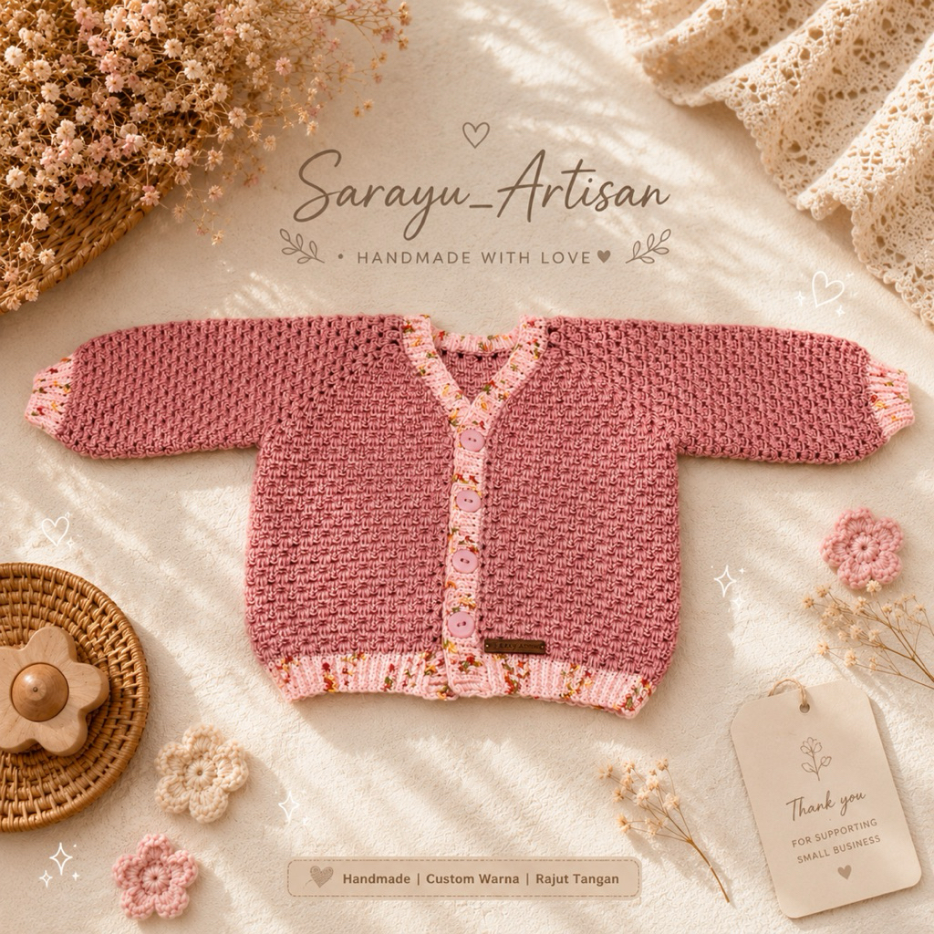 Cardigan Rajut Anak (DM untuk DP)