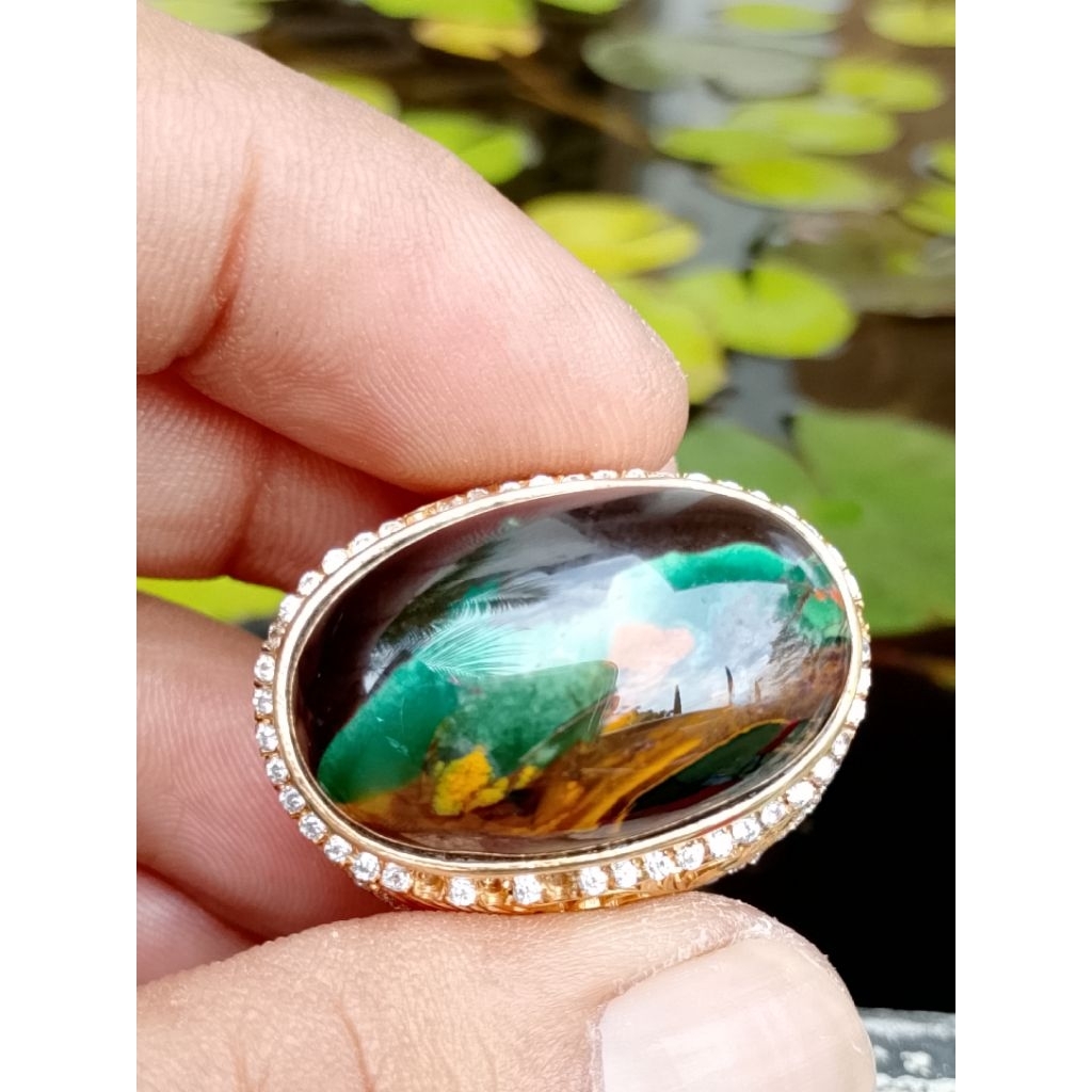 Batu akik pancawarna garut kirpay