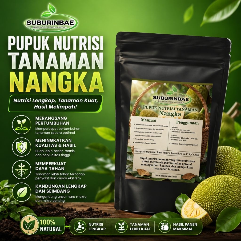 Pupuk Organik Nangka Nutrisi Lengkap Tanaman Kuat Hasil Melimpah Kemasan 1 kilo SuburinAja