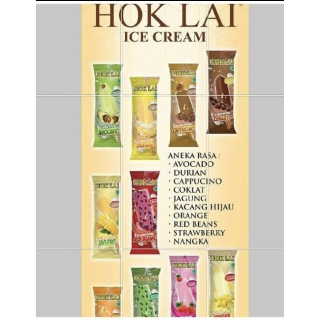 HOKLAI ICE CREAM STICK MEDAN 20 STICK MIX PACK ES KRIM JADUL