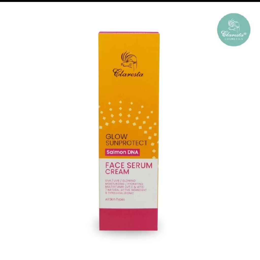 CRYSTAL - CLARESTA GLOW SUNPROTECT SALMON DNA FACE SERUM CREAM 40GR