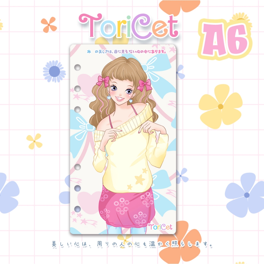 Loose Leaf / Kertas Binder A6 Toricet - Orji -Tori Bow (6RING)