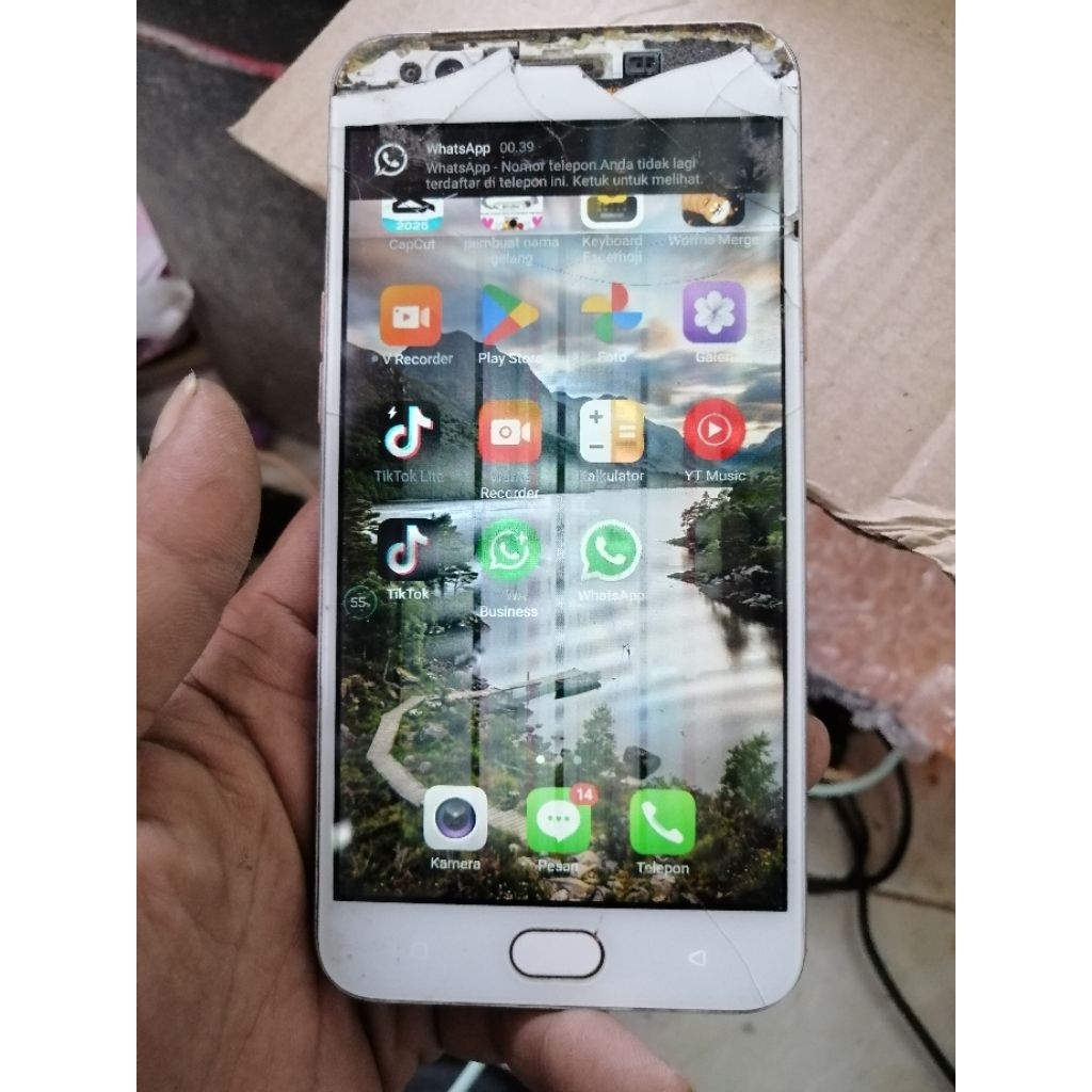 oppo f1s minus lcd mesin normal
