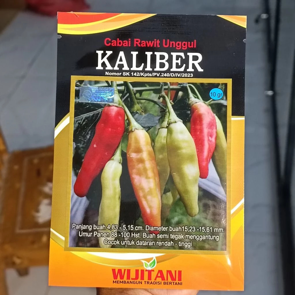 Benih cabe KALIBER 10gram, benih cabai rawit unggul kaliber wijitani,cabe setan