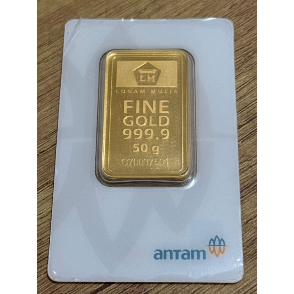 LM Antam 50 gram logam Mulia emas
