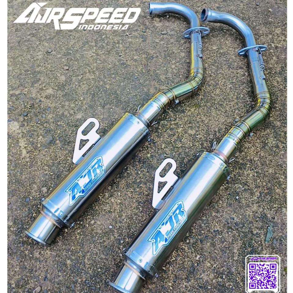 Knalpot Racing Non Samlong kobra Stainless Corong Kinochi Origina Ajr Speed Indonesia Pnp Vario mio 