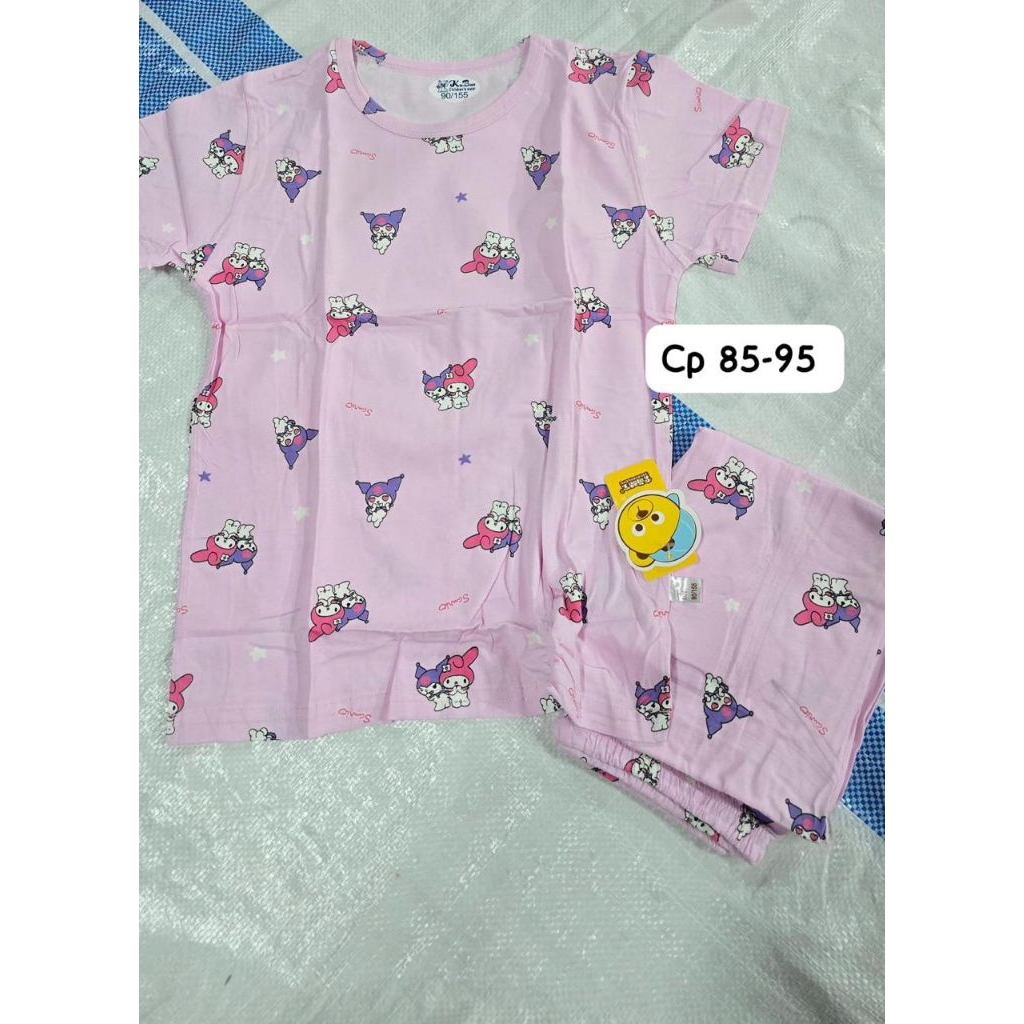 Piyama Set CP Kuromi Bahan Katun Premium Import