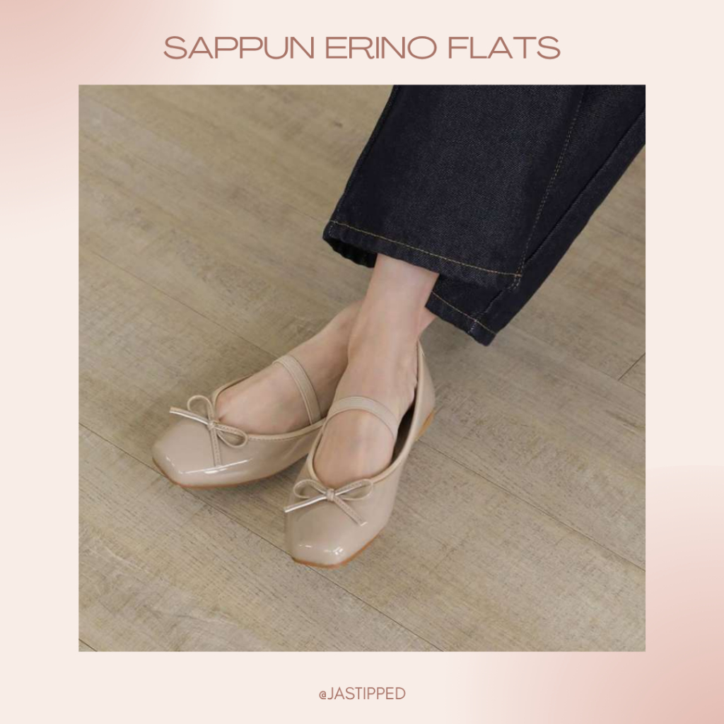 [READY] Sappun Korea Erino Flats - Beige Size 38