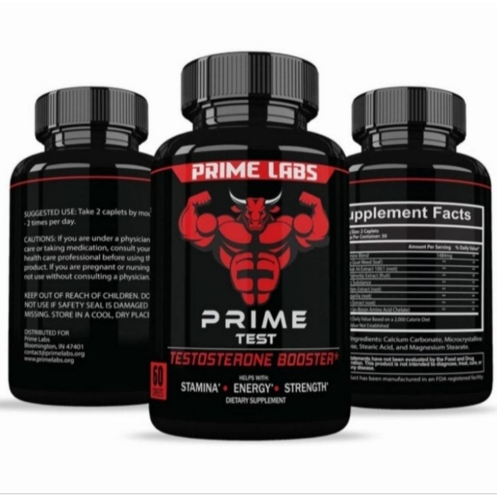 PROMO Prime lab's testosterone booster Stamina energy stregth 60 kapsul