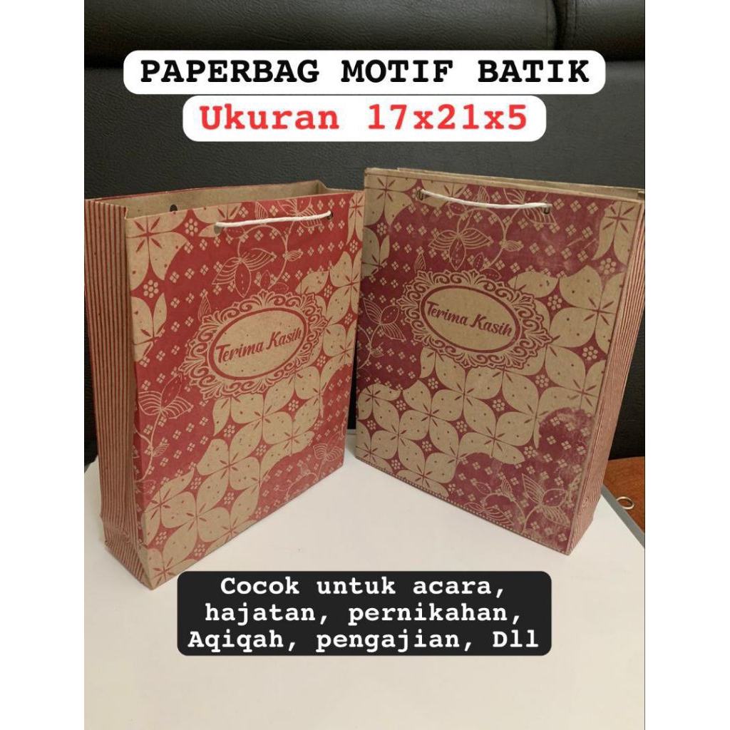 100pcs Paperbag Hajatan/Tas snack/Tas hajatan/tas syukuran/paperbagmurah