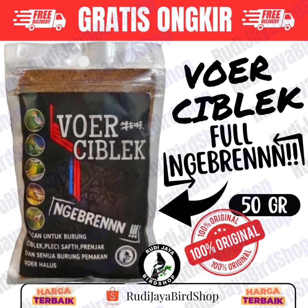 VOER CIBLEK 50GR PREMIUM HIGH PROTEIN TINGGI VOER HALUS PAKAN HARIAN CEPAT GACOR PLECI PRENJAK SIRTU