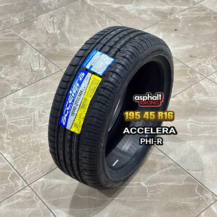 BAN MOBIL TUBLES UKURAN 195 45 R16 MEREK ACCELERA PHI-R BAN MURAH R16 195/45