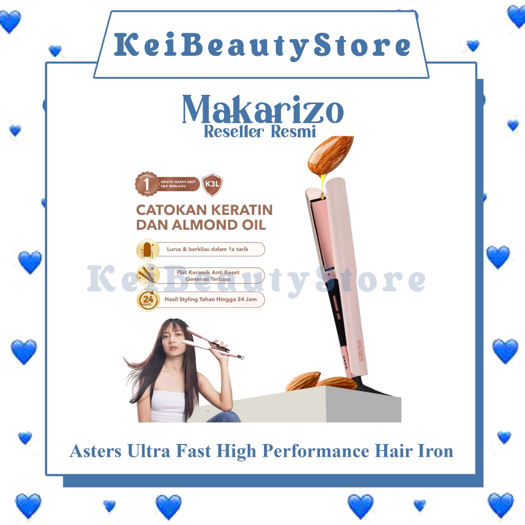 Makarizo Asters Ultra Fast High Performance Hair Iron - Catokan Keratin