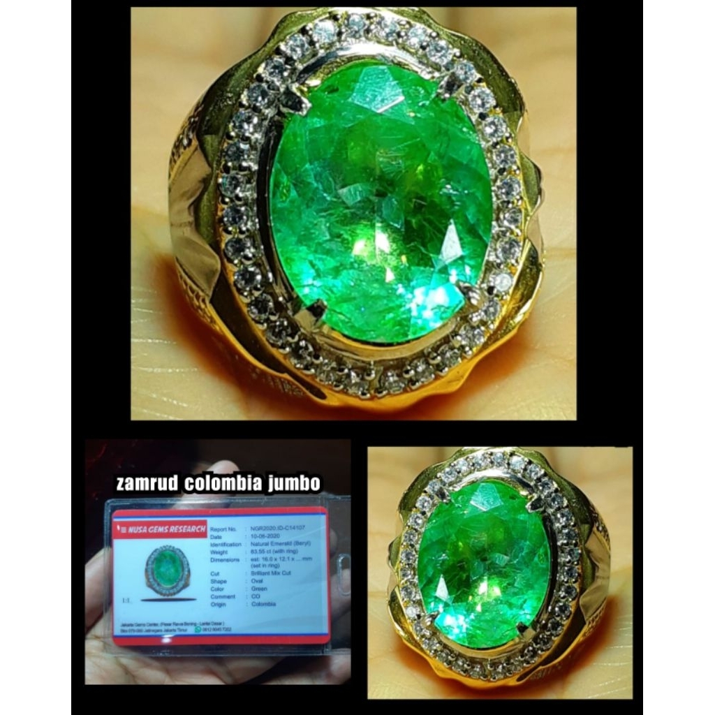 original Jamrud Colombia jumbo kristal ya