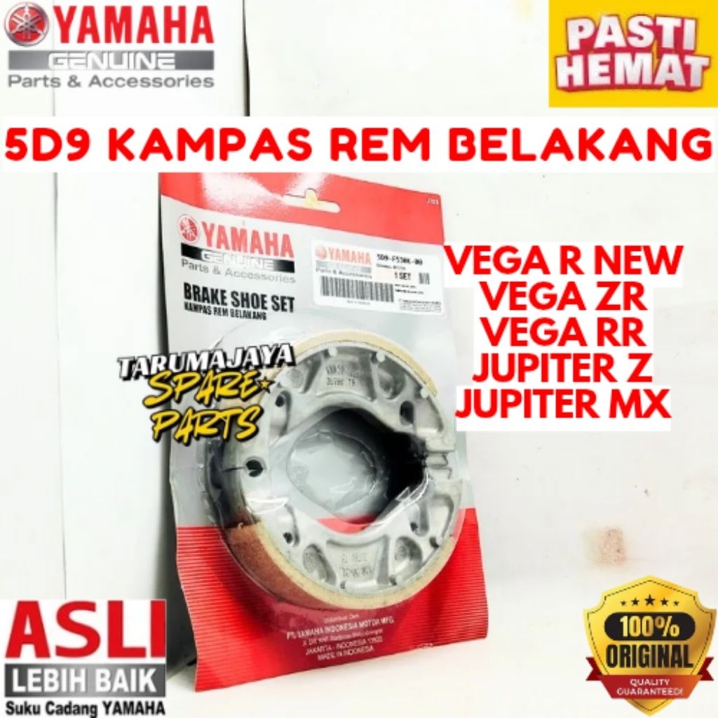 KAMPAS REM BELAKANG ORIGINAL YAMAHA KODE 5D9, KAMPAS REM BELAKANG VEGA R NEW, KAMPAS REM BELAKANG VE