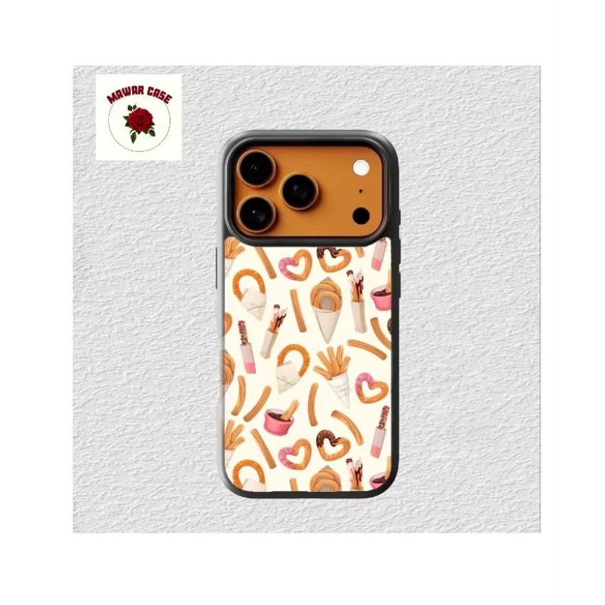 Case Churros Pattern Casing Softcase iphone 17 16 15 14 13 12 11 Pro Air Max Mini Plus X Xs Max XR