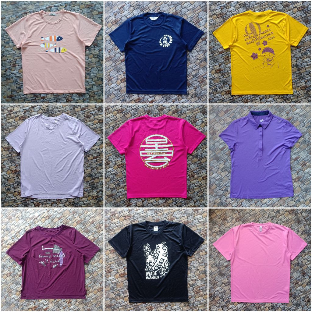Tshirt Fashion cewe mix Jersey katun preloved bagus, Baju wanita PL branded original