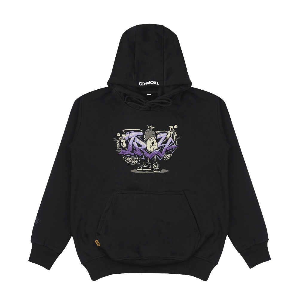 TROY COMPANY Hoodie Black Plankton - Hoodie Pria Hitam KHD 2130