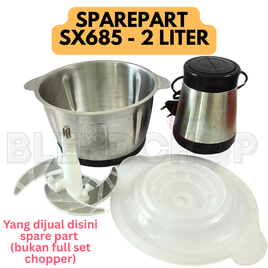 Shuangxiong SX685 Suku Cadang Pisau Cup Cover Mesin Chopper 2 Liter