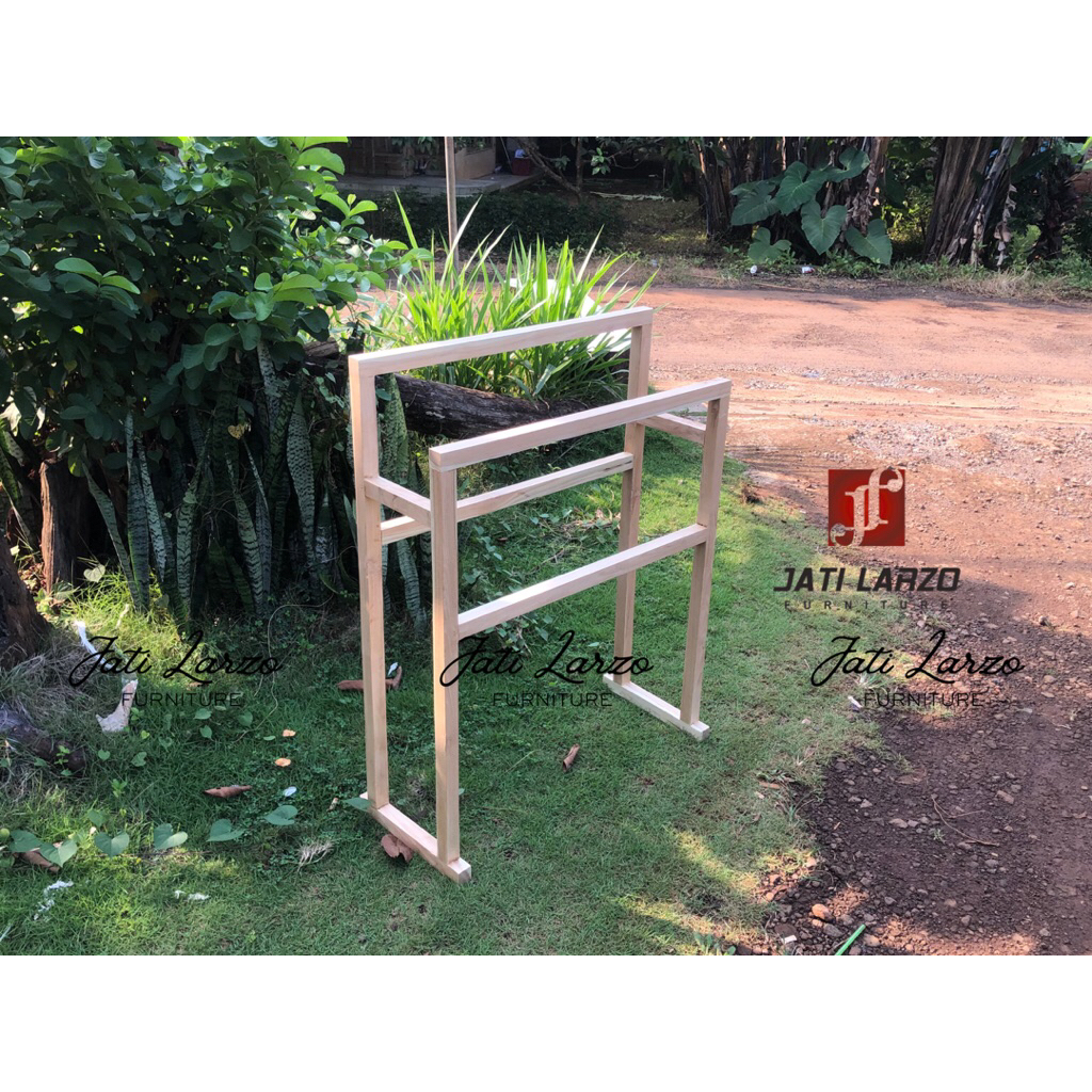 Rak Handuk Kayu Jati Murah