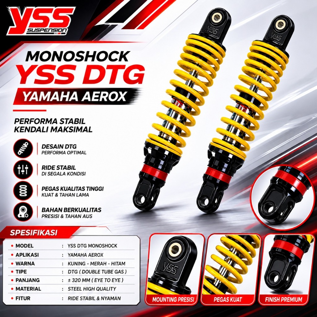 MONOSHOCK YSS DTG YAMAHA AEROX