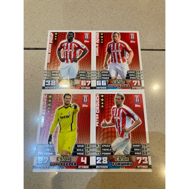 Kartu Koleksi Sepak Bola Soccer Topps Attax 2014-15 Stoke City