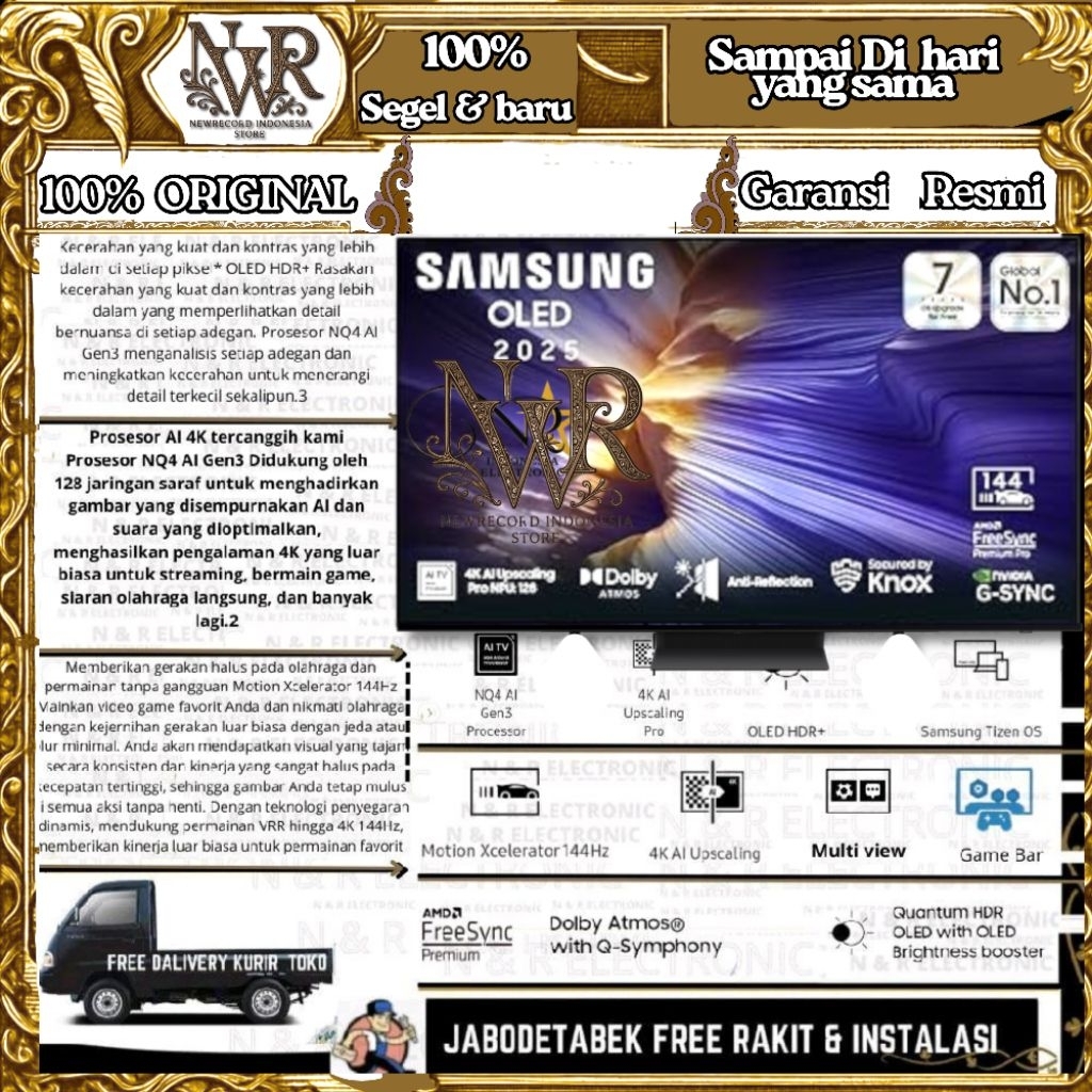 QA42S90FAKXXD) SAMSUNG 42S90F 4K SMART TV OLED 42'INCH 2025 - QA42S90F