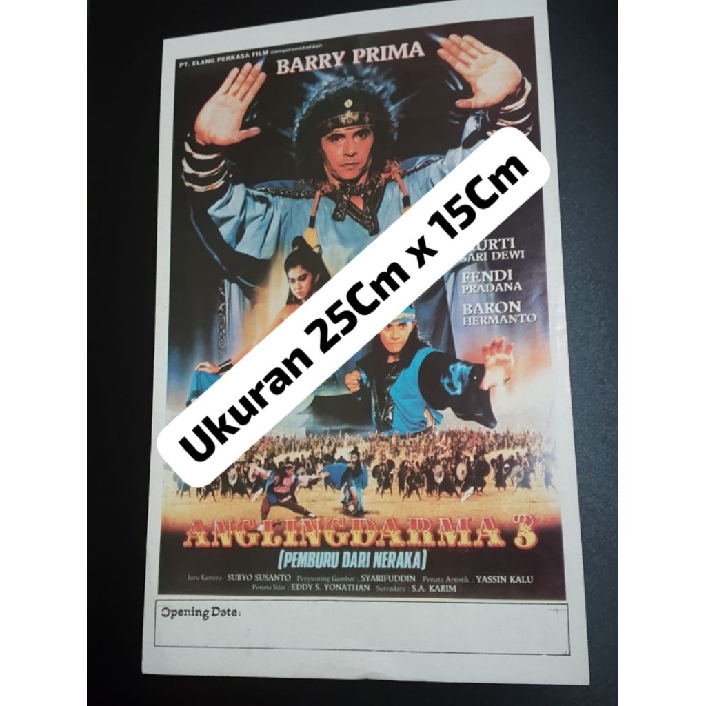 Flyer Film Poster Film Indonesia Angling Darma 3 Barry Prima