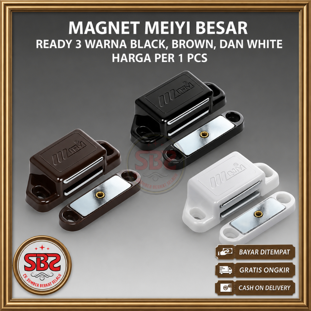 MEIYI Magnet Besar - Magnet Kunci Pintu Laci Lemari Kayu Merk MEIYI