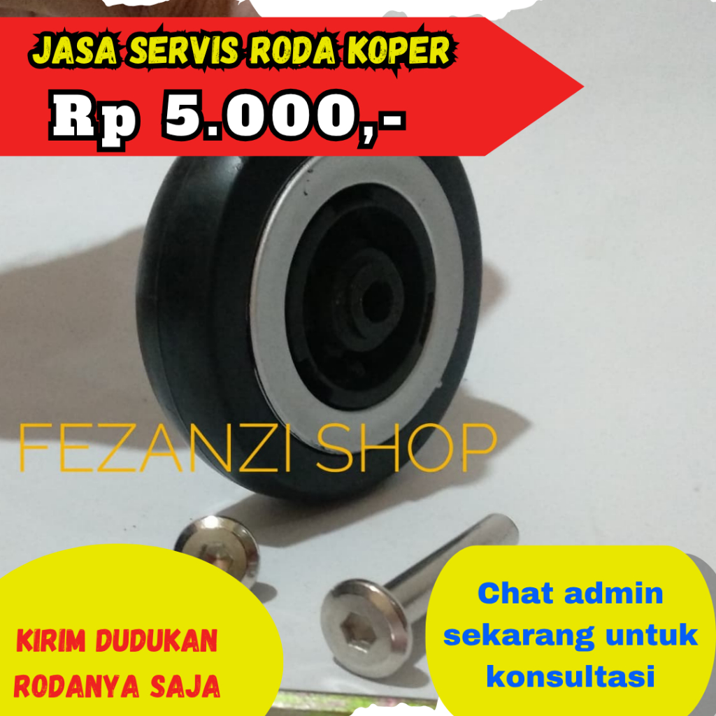 roda koper replacement diameter 6.5cm lebar 1.5cm