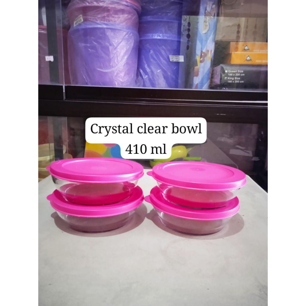 Mangkuk bening,Crystal Clear Bowl 410 ml by tupperware/PCS