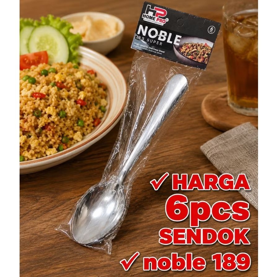 [6pcs] SENDOK MAKAN NOBLE 189/ Sendok Makan Stainless NOBLE