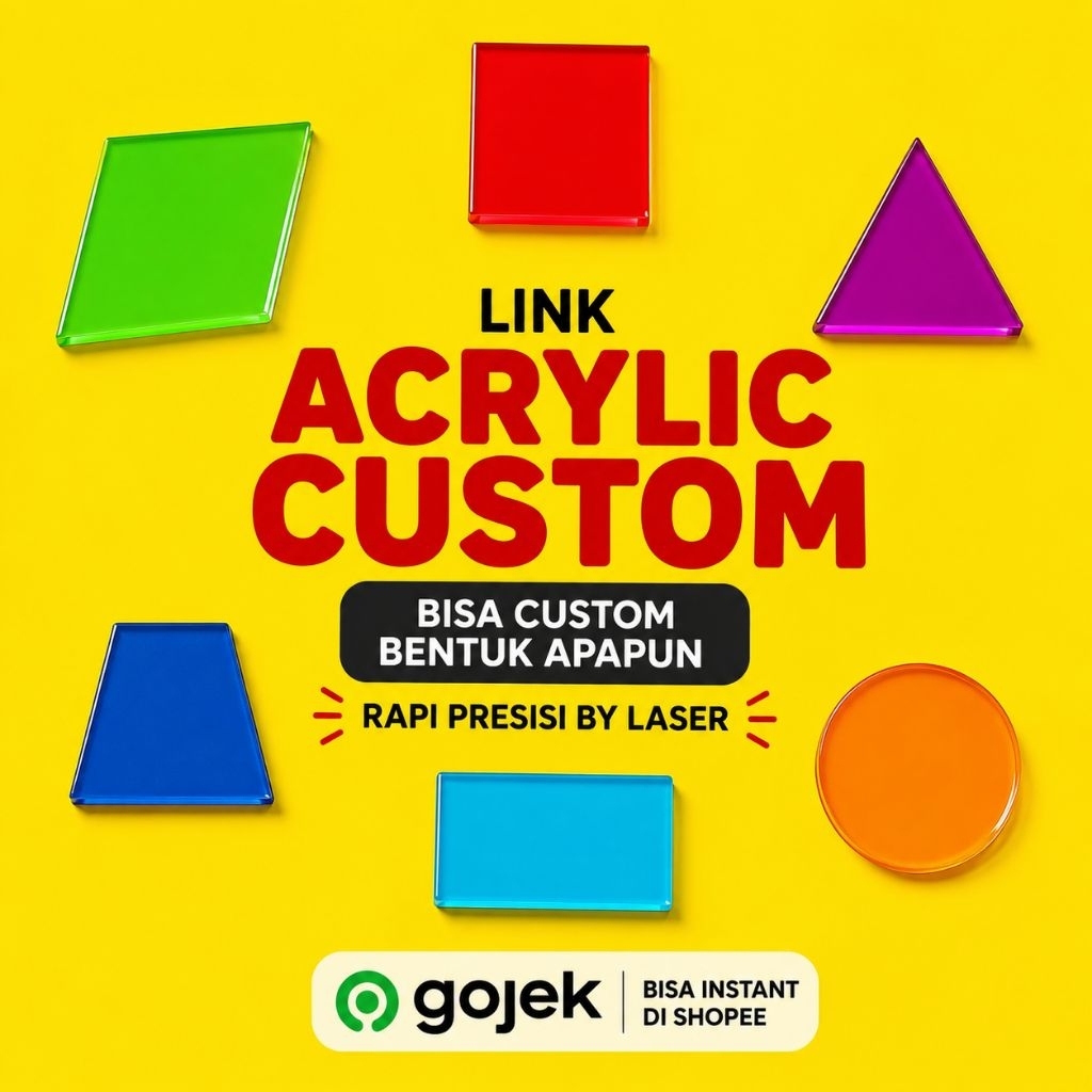 Akrilik Custom Bentuk Terserah Laser Cut Acrylic